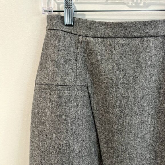 Mugler Paris Asymmetric 100% Wool Mini Pencil Skirt size 36/4 - Picture 5 of 14